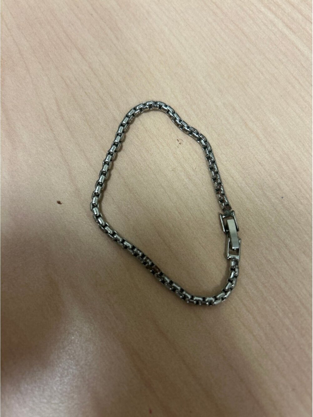 Silver Plated Box Chain Bracelet